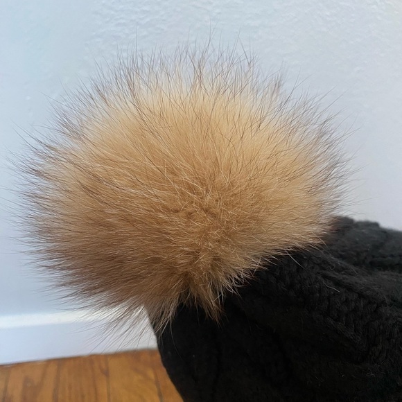Soia & Kyo Wool Blend Knit Hat with Real Fox Fur Pom Pom - Picture 4 of 7
